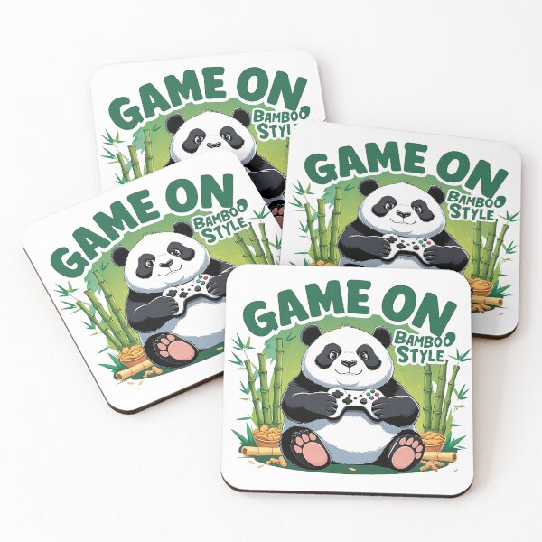 Item preview, Cute panda bear loves to play computer - GAME ON BAMBOO STYLE designed and sold by MyPixelFun.