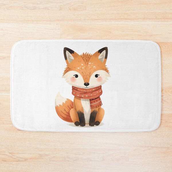 Item preview, Cute Fox with Scarf – Cozy Autumn Animal Illustration designed and sold by Pixel--Threads.