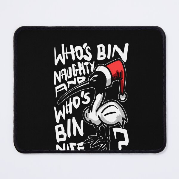 Item preview,  Christmas Bin Chicken T Shirt - Australian Bin Chicken Christmas Themed Tee With Quote Who'S Bin Naughty Featuring An Aussie Ibis Bird designed and sold by SAUMOLIAAMISONE.