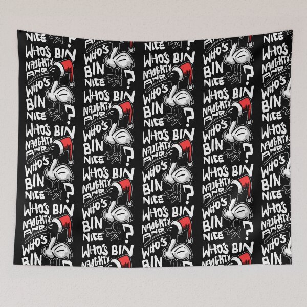 Item preview,  Christmas Bin Chicken T Shirt - Australian Bin Chicken Christmas Themed Tee With Quote Who'S Bin Naughty Featuring An Aussie Ibis Bird designed and sold by SAUMOLIAAMISONE.