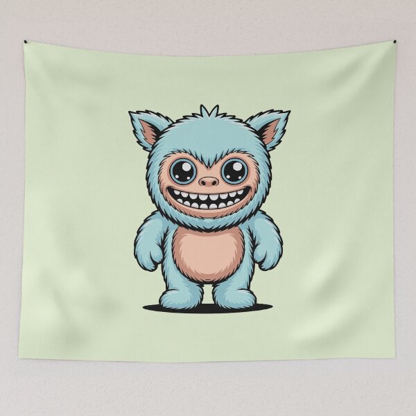 Item preview, Ugly Cute Monster Plush Cartoon Character - Blue Edition designed and sold by Lemon Pepper.