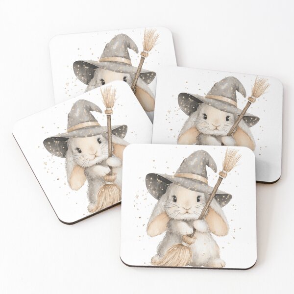 Item preview, Cute Witch Bunny Holding Broom designed and sold by Shirtory.