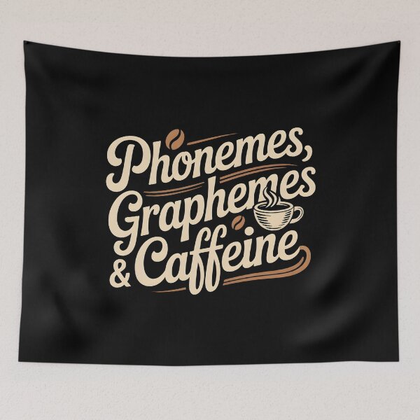 Item preview, Phonemes Graphemes And Caffeine designed and sold by Redgiant87x.