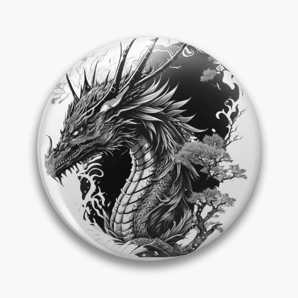 Item preview, MONOCROMATIC  Dragon Masterpiece designed and sold by CleverCulture.
