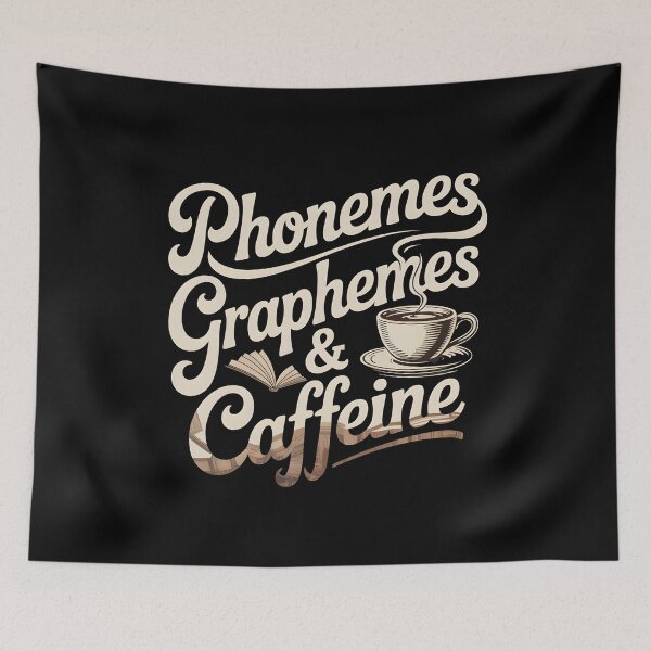 Item preview, Phonemes Graphemes And Caffeine designed and sold by Redgiant87x.