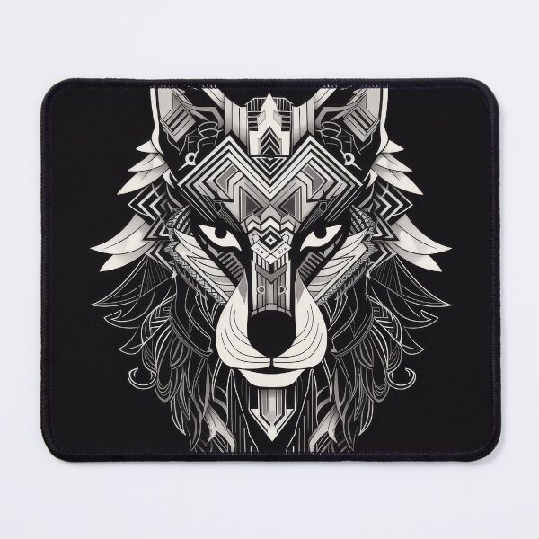 Item preview, Geometric Tribal Wolf Head Illustration designed and sold by Daagath.