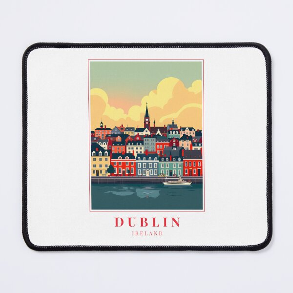 Item preview, Dublin Ireland Illustration – Ha’penny Bridge, Georgian Doors & Irish Soul designed and sold by MapMyMiles.