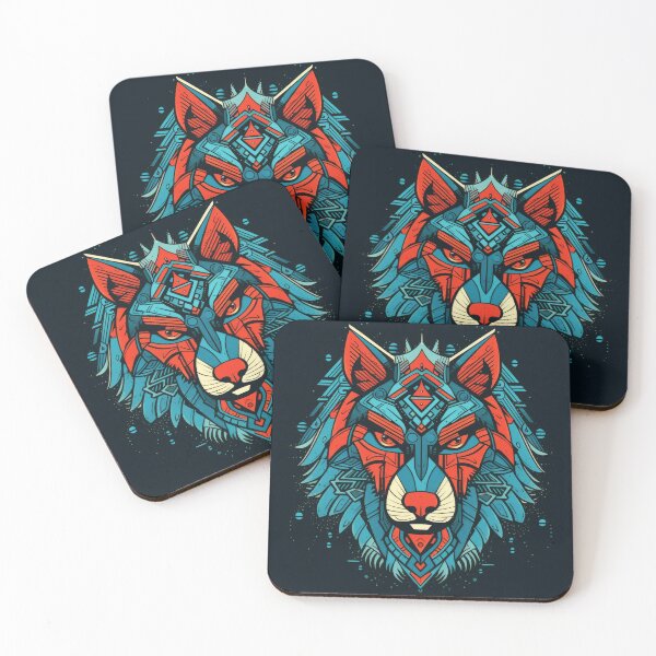 Item preview, Neo Tribal Wolf Head Symmetry Art designed and sold by Daagath.