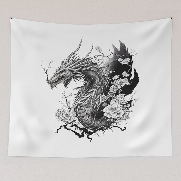 Item preview, MONOCROMATIC  Dragon Masterpiece designed and sold by CleverCulture.