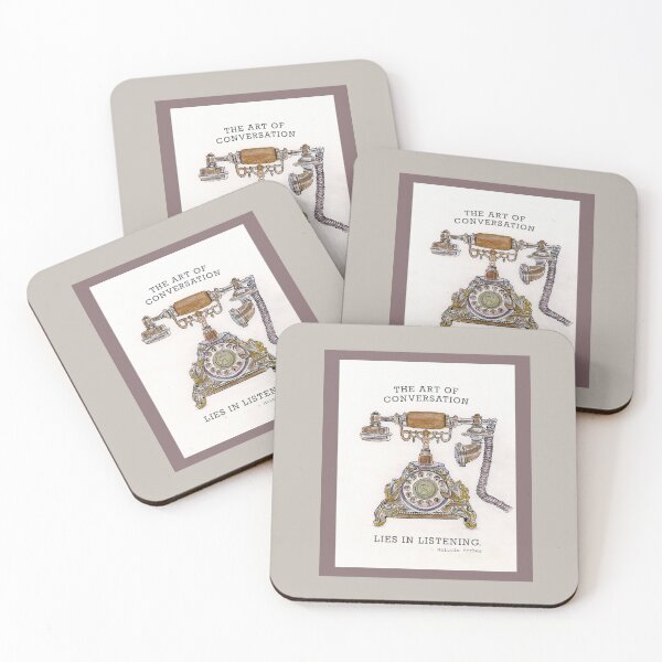Item preview, Vintage Telephone - watercolor and pen illustration designed and sold by Annie Mason Art.