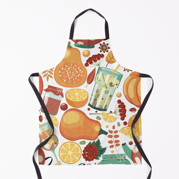 Item preview, Seamless Autumn Pattern with Pumpkins, Rose Hips, Orange Tea, Mulled Wine, and Cozy Seasonal Elements designed and sold by KosaUA.