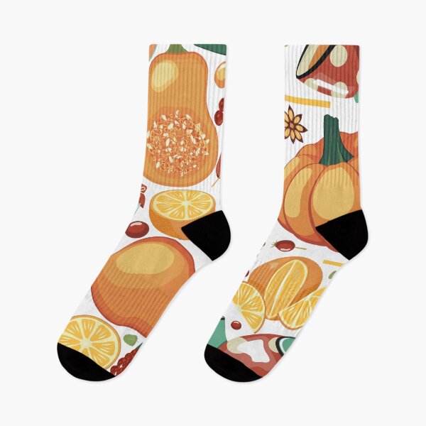 Item preview, Seamless Autumn Pattern with Pumpkins, Rose Hips, Orange Tea, Mulled Wine, and Cozy Seasonal Elements designed and sold by KosaUA.