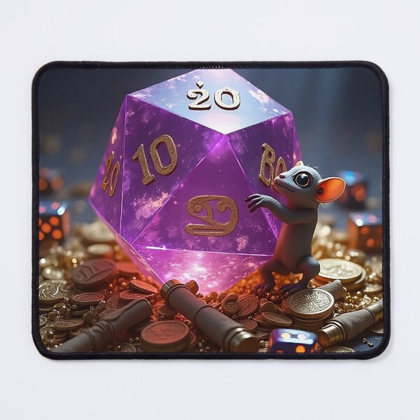 Item preview, The Dice Goblin's Hoard - D&D RPG Gamer Art for Dungeon Masters & Players, Polyhedral Dice Lover Gift designed and sold by Rilindi.
