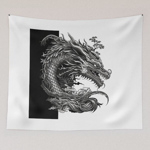 Item preview, MONOCROMATIC  Dragon Masterpiece designed and sold by CleverCulture.