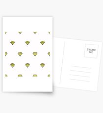 Geometric pattern with linear diamonds Postcards