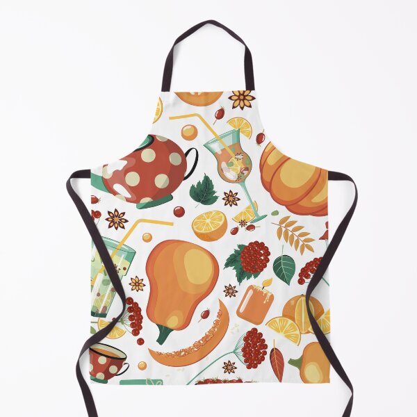 Item preview, Seamless Autumn Pattern with Pumpkins, Rose Hips, Orange Tea, Mulled Wine, and Cozy Seasonal Elements designed and sold by KosaUA.