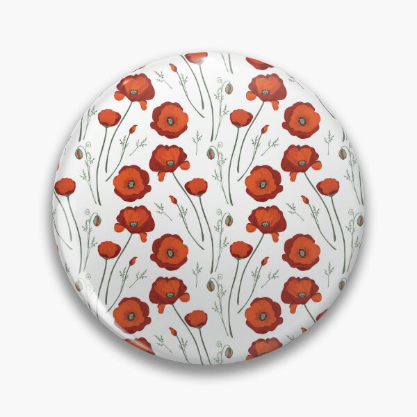 Item preview, Seamless vector pattern of red poppies with high detail, ideal for printing on fabric, banners, wallpaper, wrapping paper	 designed and sold by KosaUA.
