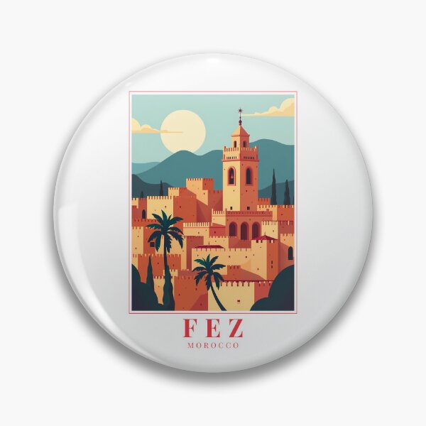 Item preview, Fez Morocco Illustration – Medina Maze, Zellij Tiles & Spiritual Soul designed and sold by MapMyMiles.