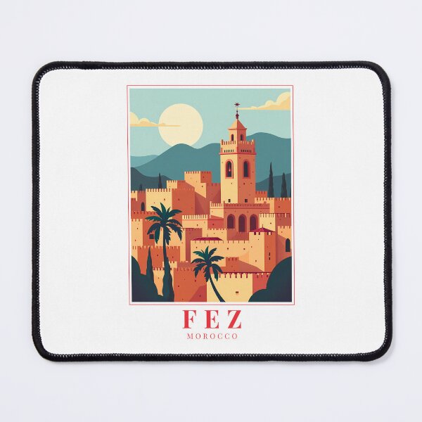 Item preview, Fez Morocco Illustration – Medina Maze, Zellij Tiles & Spiritual Soul designed and sold by MapMyMiles.