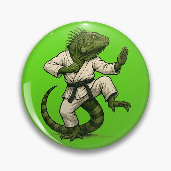 Item preview, Iguana Karate Martial Arts T-Shirt Design designed and sold by DojoVibe.