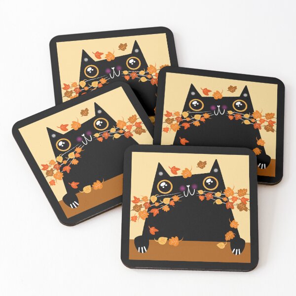 Item preview, Black Cat Autumn Whiskers designed and sold by poket.piktures.