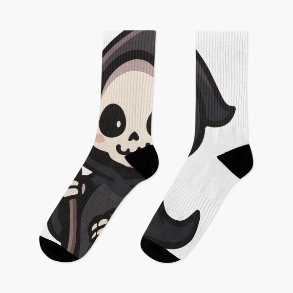Item preview, Grim Reaper Illustration, Cute Kawaii Skeleton in Hooded Cloak Art designed and sold by Vendeloc.