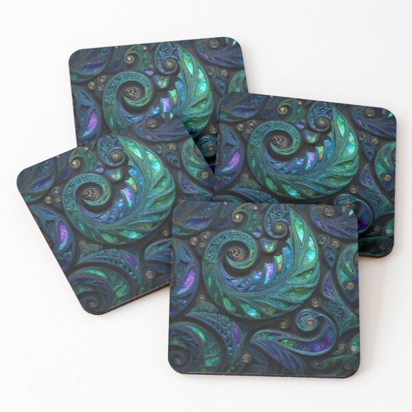 Item preview, New Zealand Māori Paua Pattern Koru Design 477 designed and sold by GrinGalore.