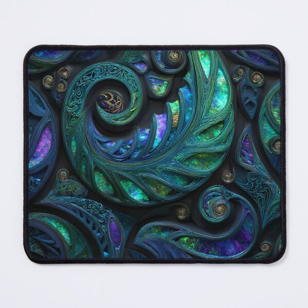 Item preview, New Zealand Māori Paua Pattern Koru Design 477 designed and sold by GrinGalore.