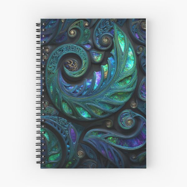 Item preview, New Zealand Māori Paua Pattern Koru Design 477 designed and sold by GrinGalore.