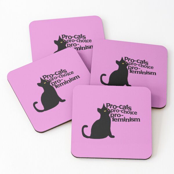 Item preview, Pro-cats Pro-choice Pro-feminism designed and sold by FrictionMaxxing.