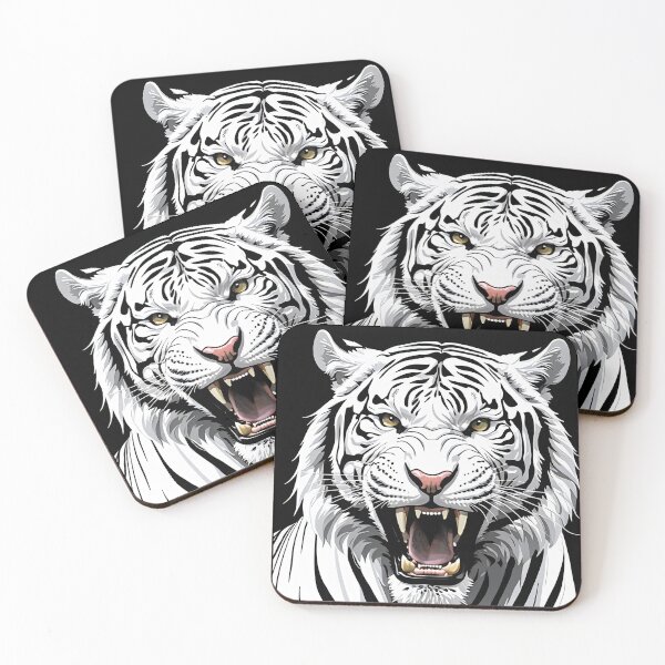 Item preview, Roaring white tiger full of primal energy. designed and sold by MissYouONLY.