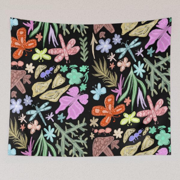 Item preview, Wild butterflies ants cactus mushrooms  designed and sold by Lovesicker.