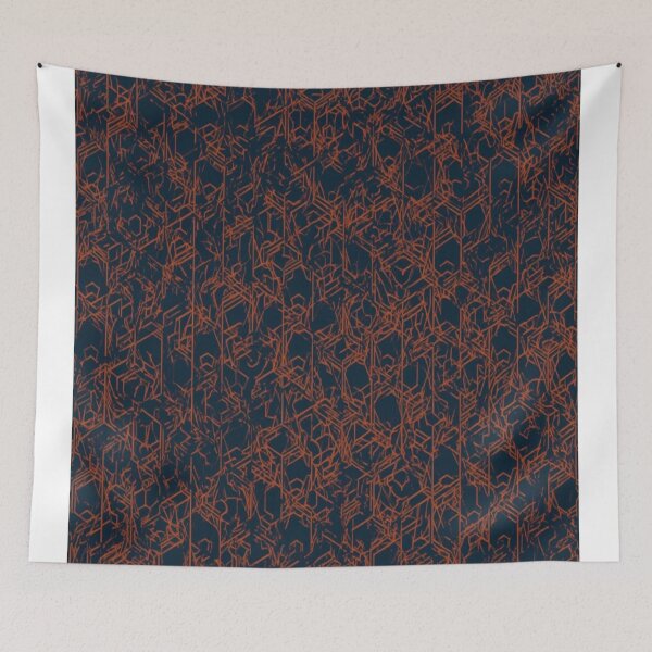 Item preview, Brown and navy blue intersecting stripe pattern designed and sold by saly55887.
