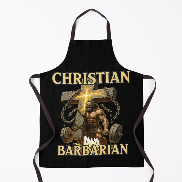 Item preview, Christian Barbarian – Faith and Strength Powerlifting Design designed and sold by JaelTees.