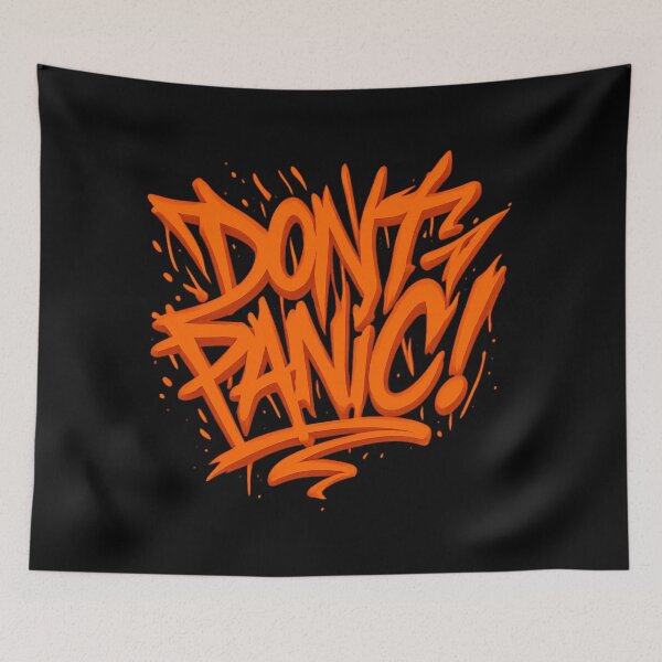 Item preview, Don’t Panic Graffiti Style Quote designed and sold by Nuvijo.