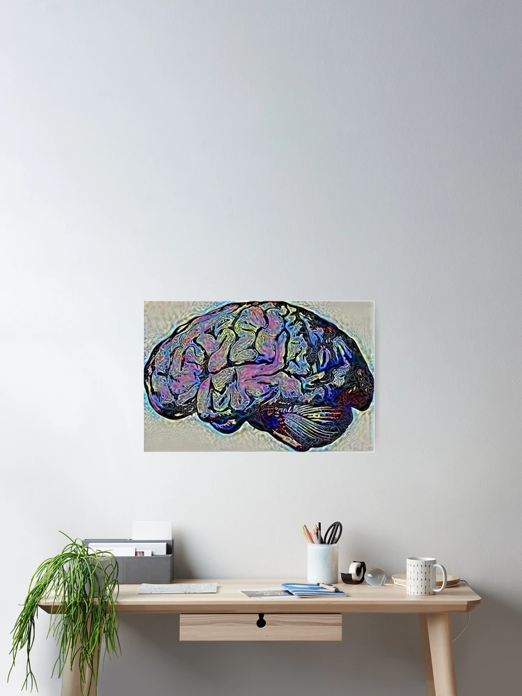 Thumbnail 2 of 3, Poster, Brain mass Colorful designed and sold by AndroidZ.