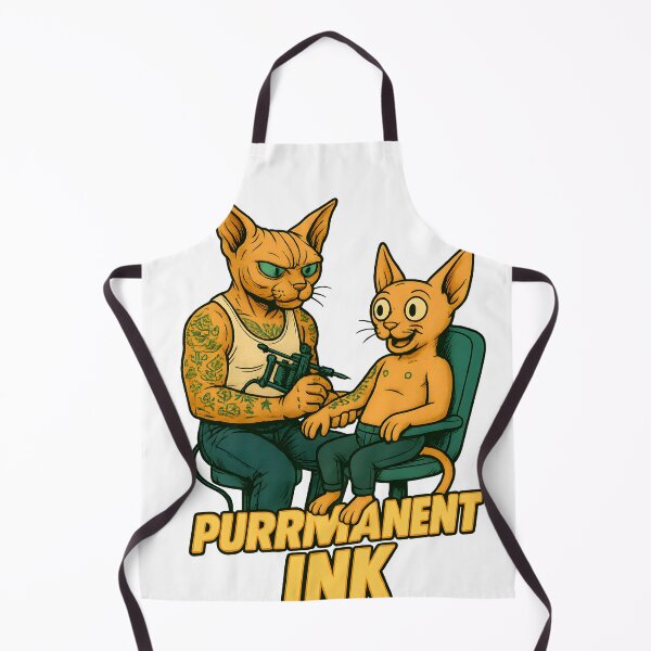 Item preview, Purrmanent Ink – Tattoo Cat Design designed and sold by WinkWild.