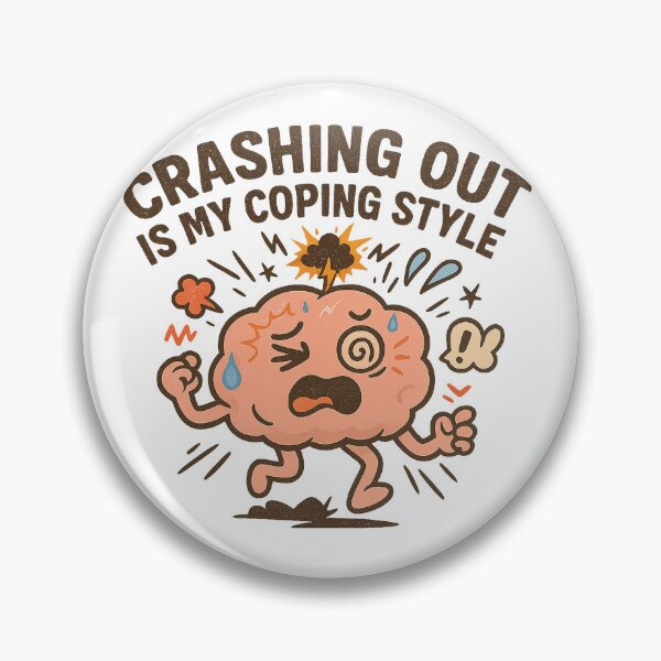 Item preview, Crashing Out Is My Coping Style | Funny Emotional Meltdown Mental Health Shirt designed and sold by PosiTeeVibes.
