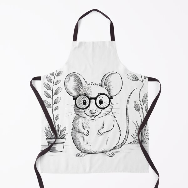 Item preview, Geek Mouse in Glasses – Plant Lover Illustration designed and sold by gr00bson.