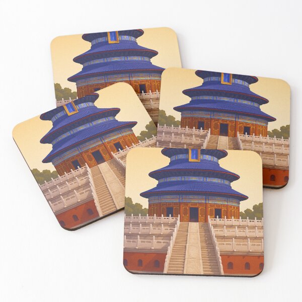 Item preview, China Vintage Travel Poster Minimal Retro Art Poster Temple of Heaven designed and sold by artra-shop.