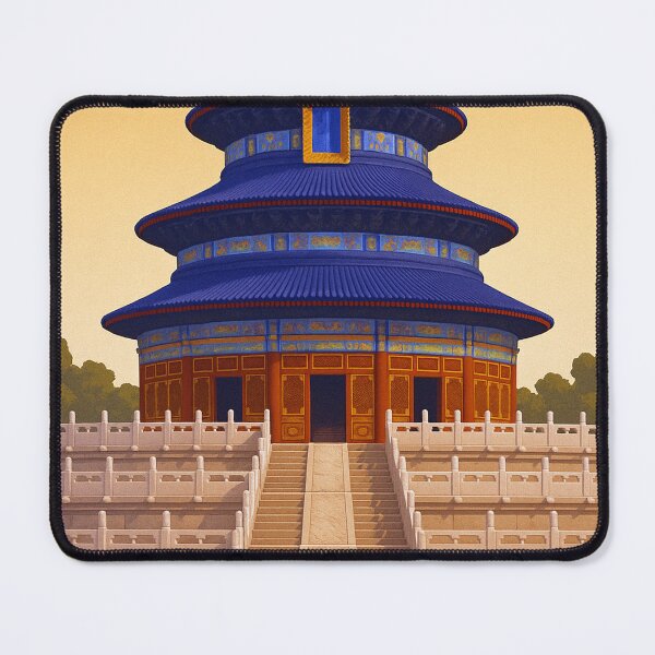 Item preview, China Vintage Travel Poster Minimal Retro Art Poster Temple of Heaven designed and sold by artra-shop.