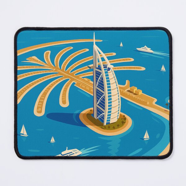 Item preview, Dubai Vintage Travel Poster Minimal Retro Art Poster Palm Jumeirah designed and sold by artra-shop.
