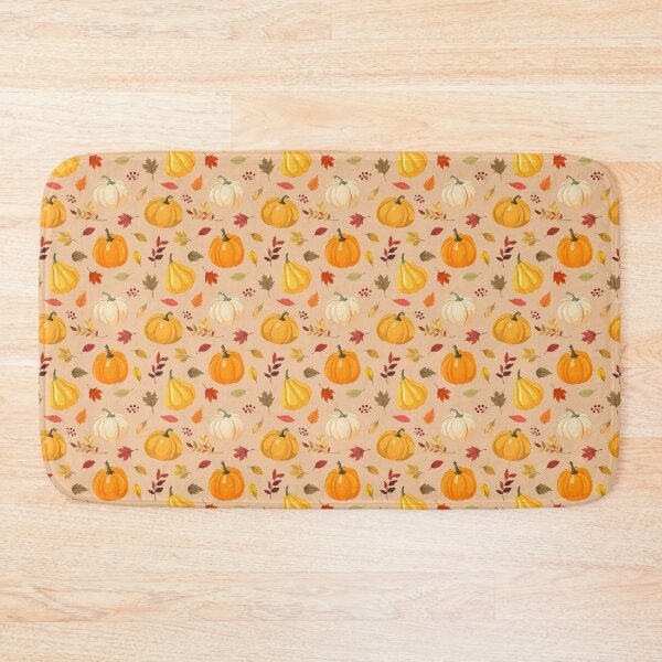 Item preview, Autumn Foliage and Pumpkins Pattern – Harvest Squash and Rustic Fall Leaves designed and sold by smeraldosecrets.