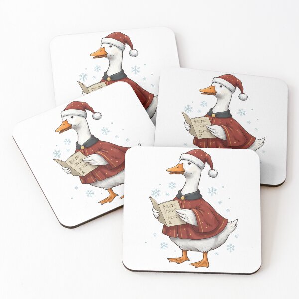 Item preview, Christmas Goose Caroler in Santa Hat designed and sold by k3rstman1.