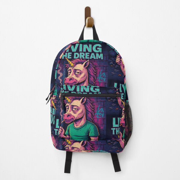 Item preview, “Sarcastic Smoking Unicorn | Dark Humor Stoner Vibes | Living the Dream " designed and sold by ReyDeLaCalle.