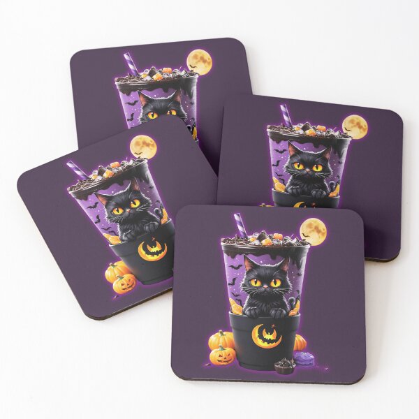 Item preview, 真夜中の魔法ドリンクと黒猫 (Mayonaka no Mahō Dorinku to Kuroneko) designed and sold by CamillaCreation.
