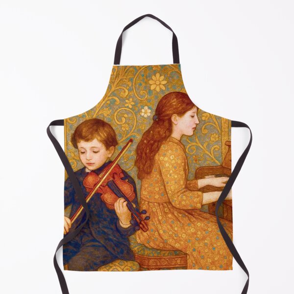Item preview, Brother and sister play violin and piano designed and sold by Steffani Lehmann.