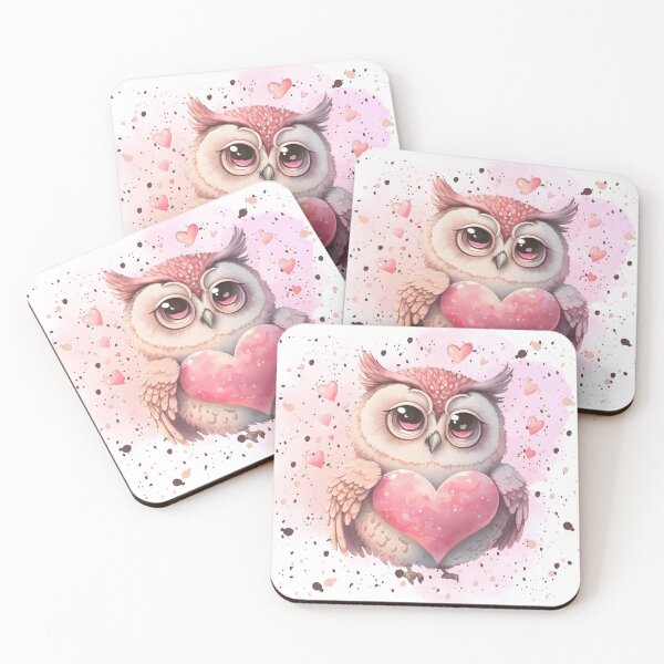 Item preview, Owl in Love – Cute Whimsical Owl Art designed and sold by Endless Chaos.
