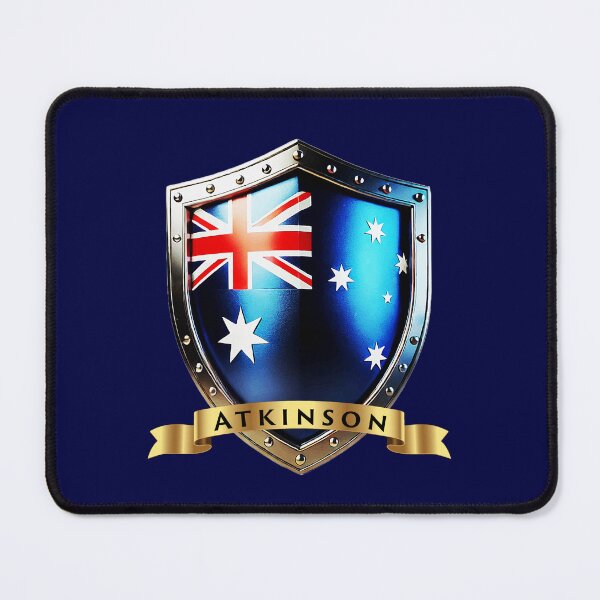 Item preview, Atkinson Family Australia Shield, Bold Heritage Crest designed and sold by Highlandkings.
