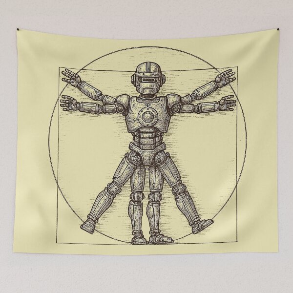 Item preview, Cybernetic Robot Vitruvian Man designed and sold by FLIP-original.